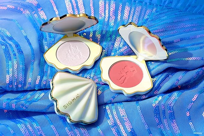 Sigma Beauty and Disney Blush - The Little Mermaid Long Lasting Blush Pressed Powder - Gluten Free, Cruelty Free, Vegan Makeup (True Love)