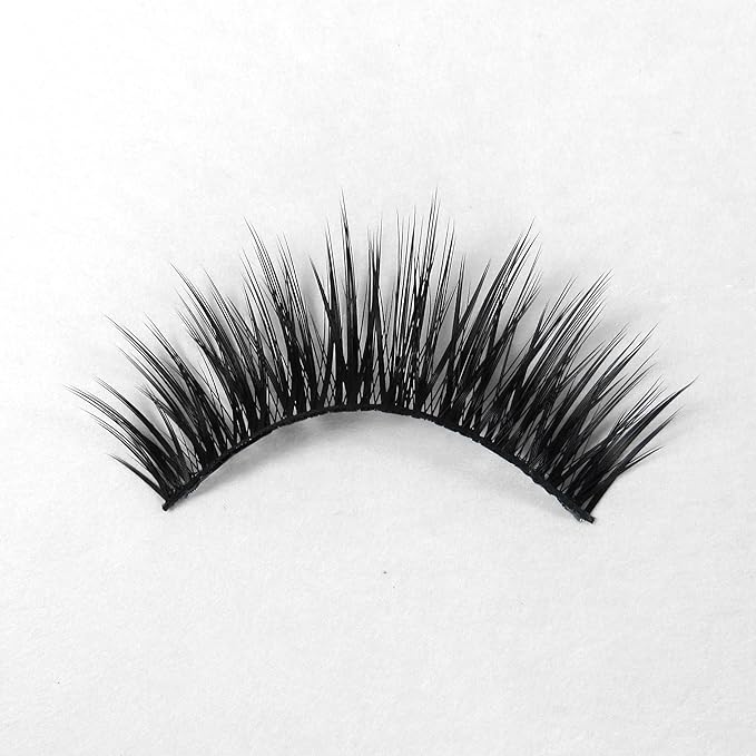 Missamé FLIRT Deluxe Party False Eyelashes Set Handmade with Premium Synthetic Fibers, Black, 3 Pairs