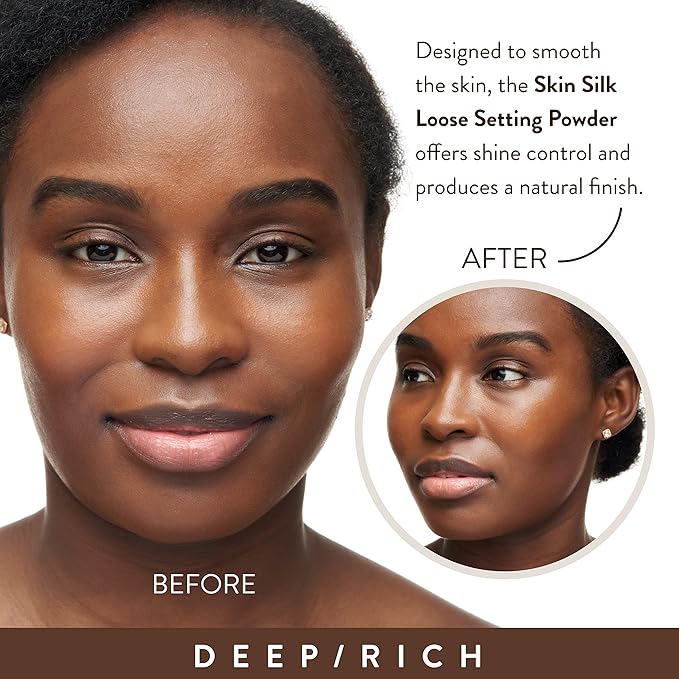 Mented Cosmetics Pressed Powder Makeup, Translucent Setting Powder Compact for Face Make up, Oil Control, Matte Finish, Long-Lasting Wear, Ideal for Black Women, Portable Compact Design, Deep/Rich