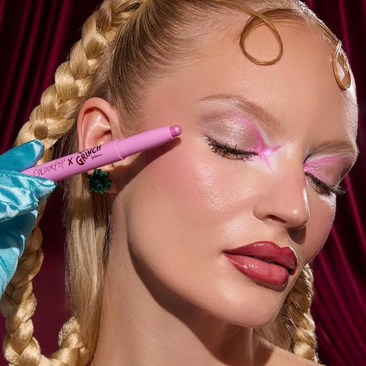 ColourPop x The Grinch Shadow Stix Makeup Kit - Limited Edition Metallic Eyeshadow Makeup Set - Vegan & Cruelty-Free Cream Eyeshadow Sticks with High-Pigment & Metallic Finishes (2 Count)