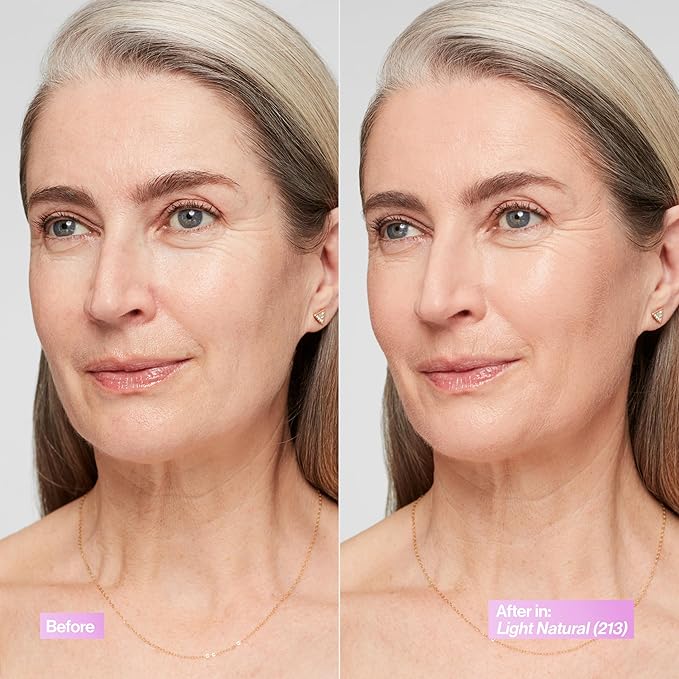 Revlon Illuminance Tinted Serum, Triple Hyaluronic Acid, Evens Out Skin Tone Over Time and Hydrates All Day, SPF 15, 213 Light Natural, 0.94 fl oz.