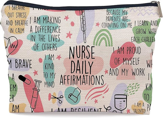 Ayxvt Nurse Bag,Nursing Bags for Nurses, Nurse Cosmetic Bag,Nurse Gifts, Nurse Makeup Bags,Nurse Gifts for Women, Nurse Zipper Pouch