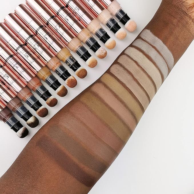 Makeup Revolution Eye Bright Concealer, Buildable Coverage, Dewy Finish, Tan, 3ml