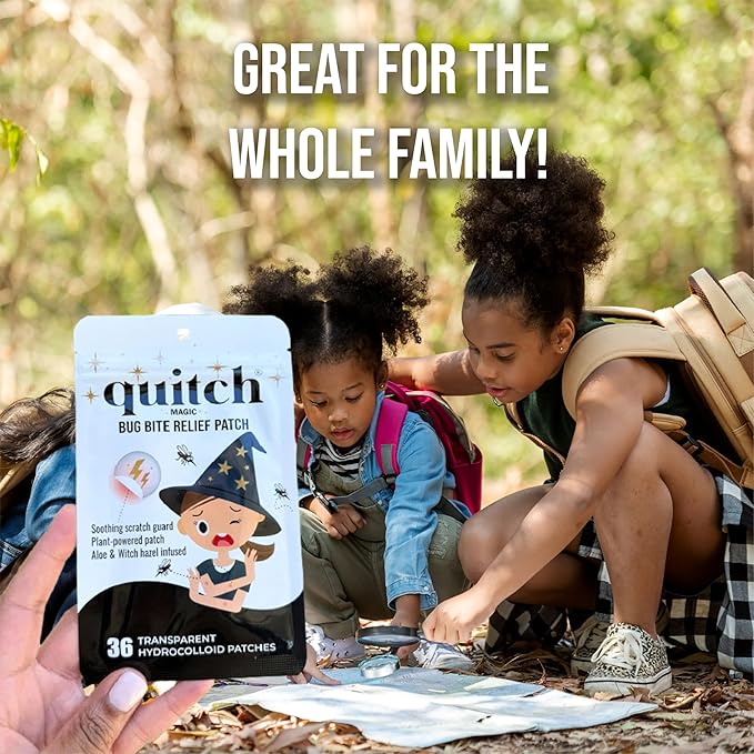 quitch Mosquito Bite Relief Magic Theme Patches, Bug Bite Anti Itch Cream Alternative for Kids and Baby, Insect Bite Relief, After Bite Relief, Travel Essential for Summer Camp, Cruise and Outdoors
