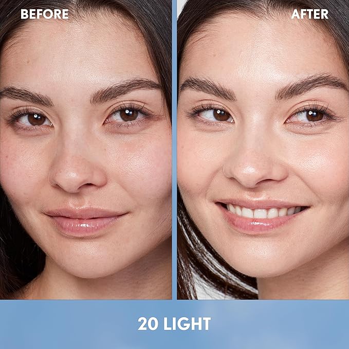 Covergirl Simply Ageless Skin Perfector Essence Foundation, 20 Light, Tinted Skincare Makeup Hybrid, Sheer Tint, Radiant Finish, Glowy Finish, Vegan Formula, 1.0oz