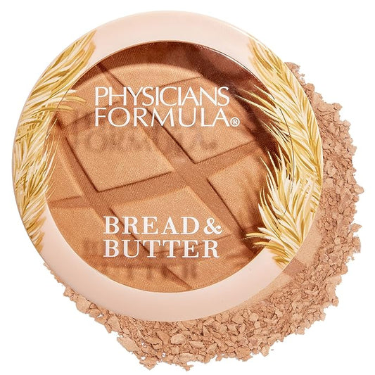 Physicians Formula Murumuru Bread & Butter Bronzer Toasty, Nourishing Blend for Luminous Finish, Dermatologist Tested, Hypoallergenic, Vegan & Cruelty-Free