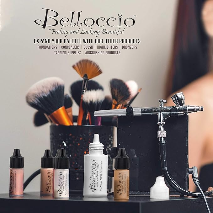 Half Ounce Bottle of Peachy Keen Blush (#BB101) Belloccio's Professional Flawless Airbrush Makeup (Warm your cheeks with peach)