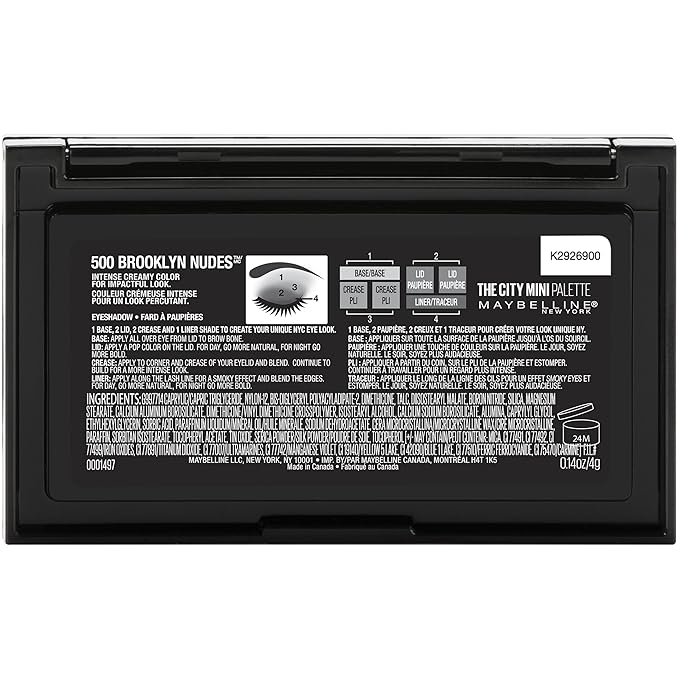 Maybelline New York The City Mini Eyeshadow Palette Makeup, Brooklyn Nudes, 0.14 oz.