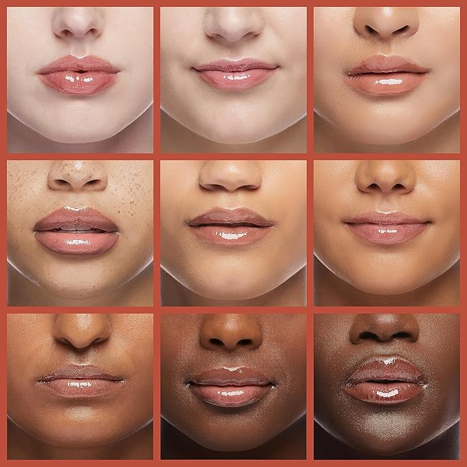 Beauty Glazed Big Brush Head Lip Oil, Ultra-Hydrating & Nourishing, Smooth Glossy Finish Lip Glow Oil, Shiny and Vegan Tinted Lip Gloss, Non-Sticky Formula (1, 106# FUSE)